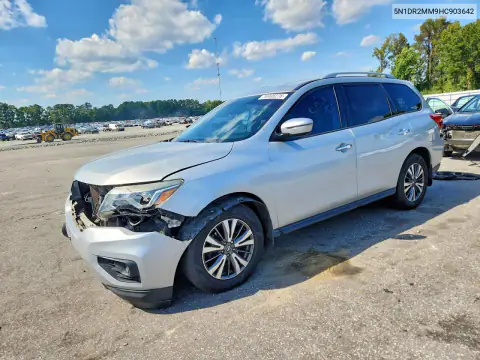 5N1DR2MM9HC903642 — 2017 Nissan Pathfinder, წინა ნაწილი, ფოტოები შეკეთებამდე