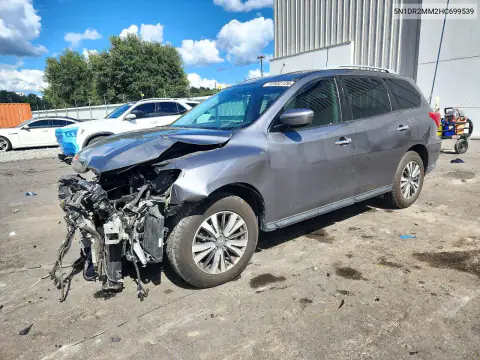 5N1DR2MM2HC699539 — 2017 Nissan Pathfinder, წინა ნაწილი, ფოტოები შეკეთებამდე
