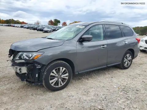 5N1DR2MM3KC619222 — 2019 Nissan Pathfinder, Przód, zdjęć przed naprawą