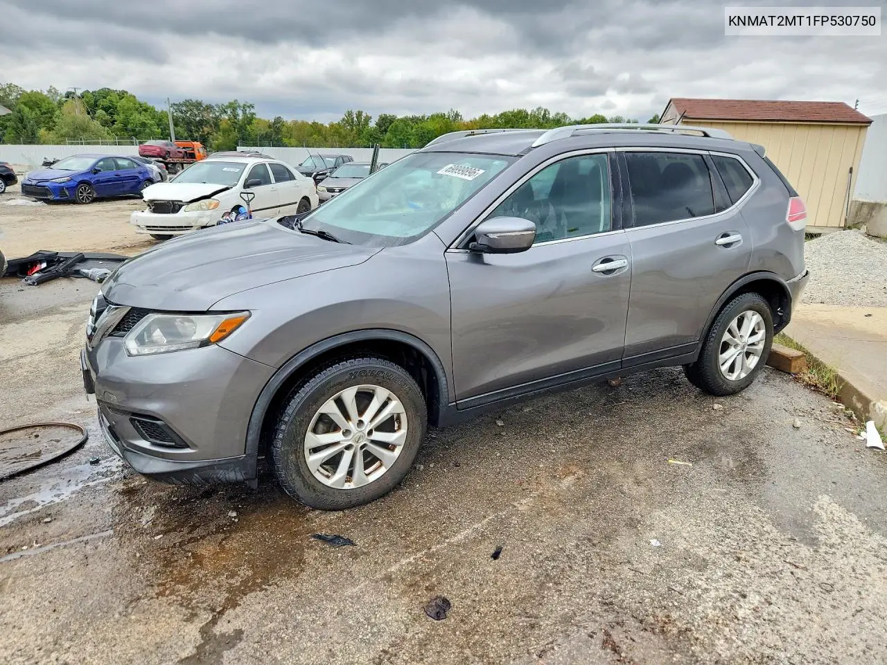 KNMAT2MT1FP530750 Nissan Rogue 2015 — uszkodzenie Tył, zdjęcie przed naprawą