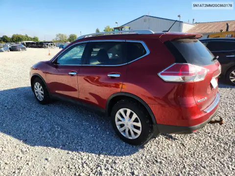 5N1AT2MM2GC863178 — 2016 Nissan Rogue, photo 2 from Copart, Front end
