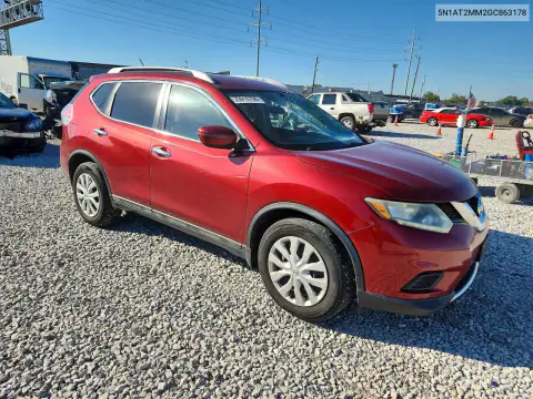 5N1AT2MM2GC863178 — 2016 Nissan Rogue, photo 4 from Copart, Front end