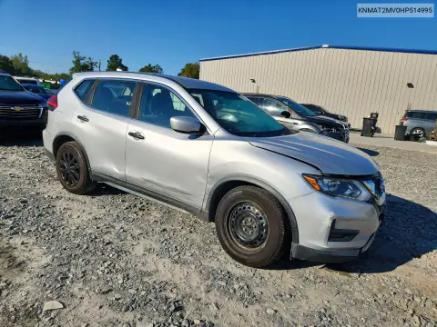 KNMAT2MV0HP514995 — 2017 Nissan Rogue, zdjęcie 4 z Copart, Bok