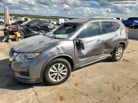 KNMAT2MT5KP558982 — 2019 Nissan Rogue, Перекидання, фото до ремонту