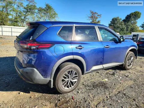 2021 Nissan Rogue S VIN 5N1AT3AB1MC849308 фото 3
