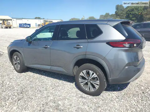 5N1AT3BA5MC728903 — 2021 Nissan Rogue, zdjęcie 2 z Copart, Bok