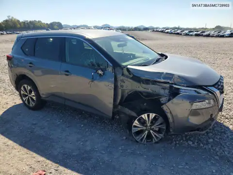 5N1AT3BA5MC728903 — 2021 Nissan Rogue, zdjęcie 4 z Copart, Bok