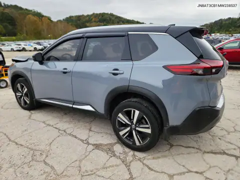 JN8AT3CB1MW238537 — 2021 Nissan Rogue, zdjęcie 2 z Copart, Przód