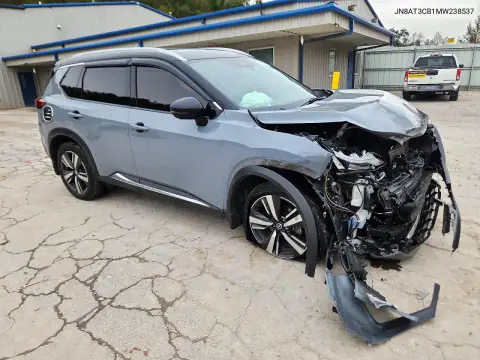 JN8AT3CB1MW238537 — 2021 Nissan Rogue, zdjęcie 4 z Copart, Przód