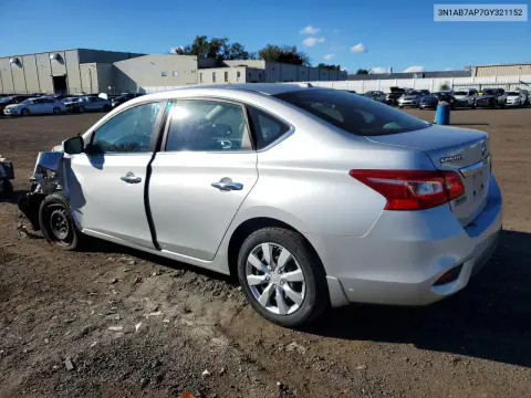 2016 Nissan Sentra Sv VIN 3N1AB7AP7GY321152 фото 2