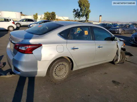 2017 Nissan Sentra Sv VIN 3N1AB7AP0HY348548 фото 3