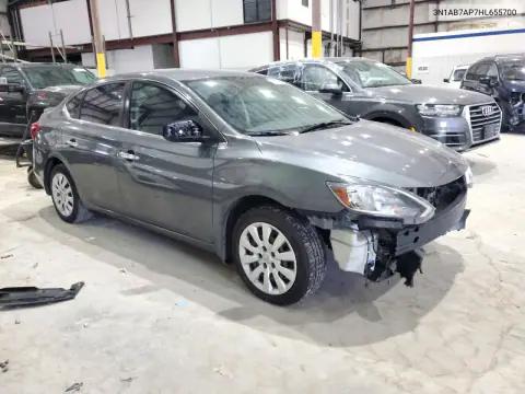 3N1AB7AP7HL655700 — 2017 Nissan Sentra, ფოტო 4, Copart, გვერდითი ნაწილი