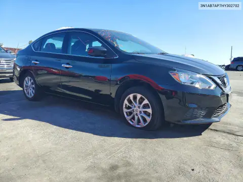 3N1AB7AP7HY302702 — 2017 Nissan Sentra, zdjęcie 4 z Copart, Tył