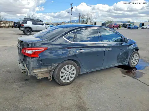 3N1AB7AP9JY342575 — 2018 Nissan Sentra, фото 3 с аукциона Copart 23.10.2026, ПЕРЕДНЯЯ ЧАСТЬ