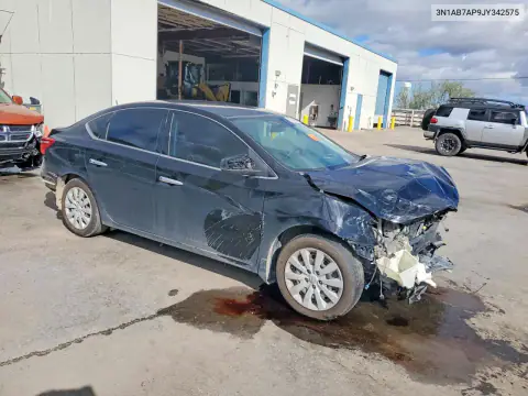 3N1AB7AP9JY342575 — 2018 Nissan Sentra, фото 4 с аукциона Copart 23.10.2026, ПЕРЕДНЯЯ ЧАСТЬ