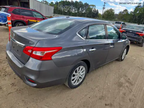 3N1AB7AP2JL646344 — 2018 Nissan Sentra, photo 3 from Copart, Front end
