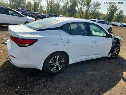 2021 Nissan Sentra Sv VIN 3N1AB8CVXMY209314 фото 3
