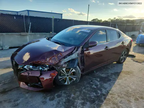 3N1AB8CV0MY212822 — 2021 Nissan Sentra, Front end, before-repair photos