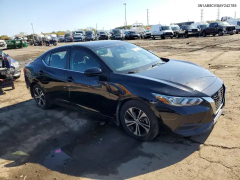 2021 Nissan Sentra Sv VIN 3N1AB8CV5MY242785 фото 4