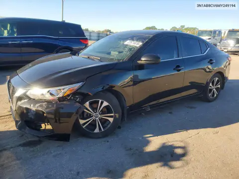 2021 Nissan Sentra Sv VIN 3N1AB8CV6MY249194 фото 1