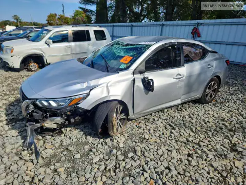 3N1AB8CV5MY261904 — 2021 Nissan Sentra, Parte delantera, fotos antes de reparar