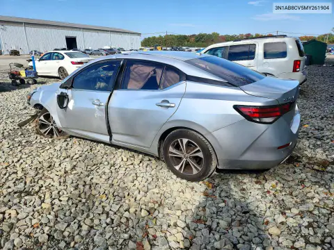 3N1AB8CV5MY261904 — 2021 Nissan Sentra, ფოტო 2, Copart, წინა ნაწილი