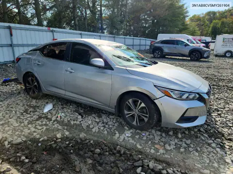 3N1AB8CV5MY261904 — 2021 Nissan Sentra, ფოტო 4, Copart, წინა ნაწილი