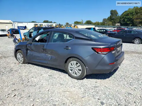 3N1AB8BV0MY218671 — 2021 Nissan Sentra, фото 2 с аукциона Copart, БОКОВАЯ ЧАСТЬ
