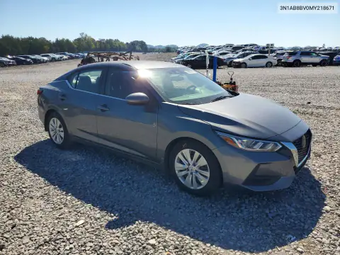 3N1AB8BV0MY218671 — 2021 Nissan Sentra, фото 4 с аукциона Copart, БОКОВАЯ ЧАСТЬ