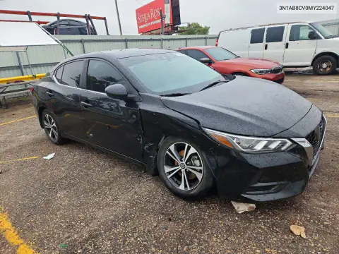 3N1AB8CV0MY224047 — 2021 Nissan Sentra, photo 4 from Copart, Side