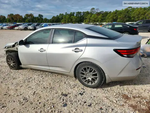 3N1AB8BV8MY228574 — 2021 Nissan Sentra, ფოტო 2, Copart, წინა ნაწილი