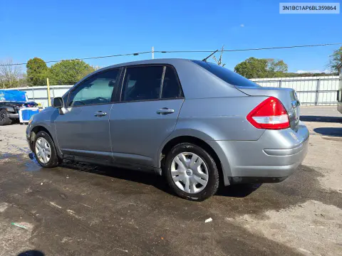 2011 Nissan Versa 1.8 S VIN 3N1BC1AP6BL359864 фото 2
