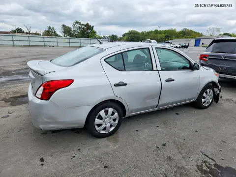 3N1CN7AP7GL835788 — 2016 Nissan Versa, photo 3 from Copart, Front end