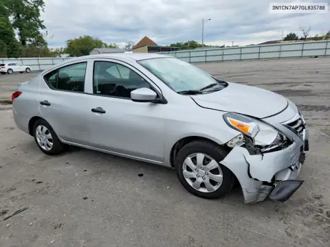 3N1CN7AP7GL835788 — 2016 Nissan Versa, photo 4 from Copart, Front end