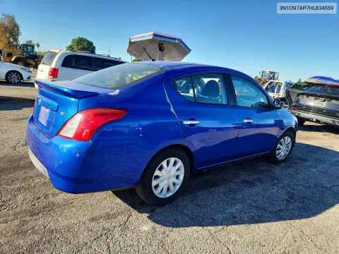 2017 Nissan Versa 1.6 Sv VIN 3N1CN7AP7HL834559 фото 3