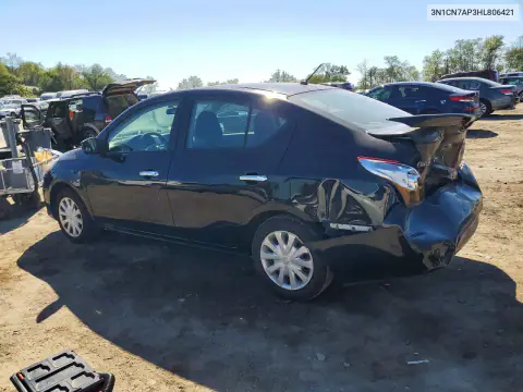 3N1CN7AP3HL806421 — 2017 Nissan Versa, zdjęcie 2 z Copart, Tył