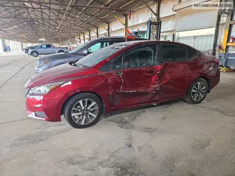 3N1CN8EV5ML923328 — 2021 Nissan Versa, Bok, zdjęć przed naprawą