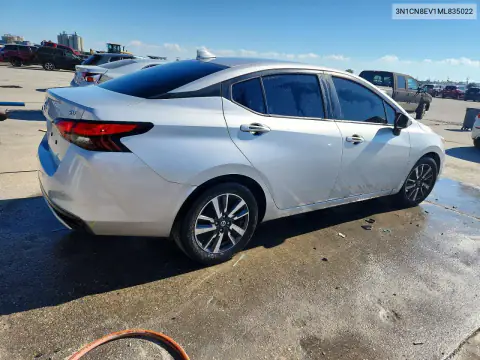 3N1CN8EV1ML835022 — 2021 Nissan Versa, ფოტო 3, Copart, უკანა ნაწილი
