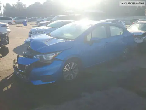 3N1CN8EV1ML885502 — 2021 Nissan Versa, წინა ნაწილი, ფოტოები შეკეთებამდე