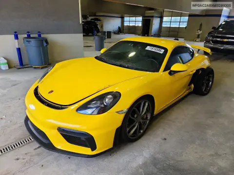 WP0AC2A8XMS289300 — 2021 Porsche Cayman, Задняя часть, фото до ремонта