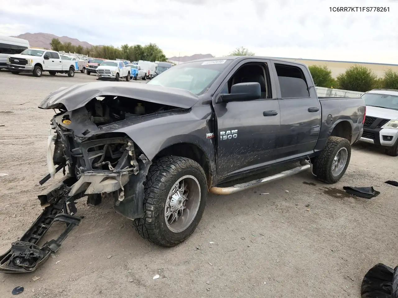 1C6RR7KT1FS778261 RAM 1500 2015 — повреждение Передняя часть, фото до ремонта