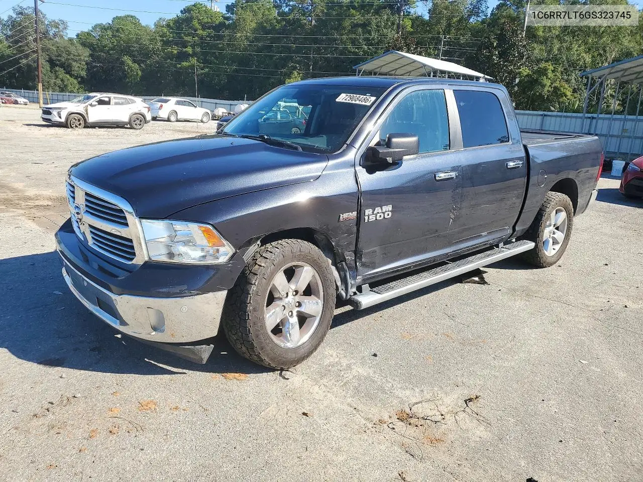 1C6RR7LT6GS323745 RAM 1500 2016 — повреждение Передняя часть, фото до ремонта