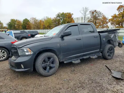 3C6RR7KT8HG722053 — 2017 RAM 1500, დაზიანება ყველა მხრიდან, ფოტოები შეკეთებამდე