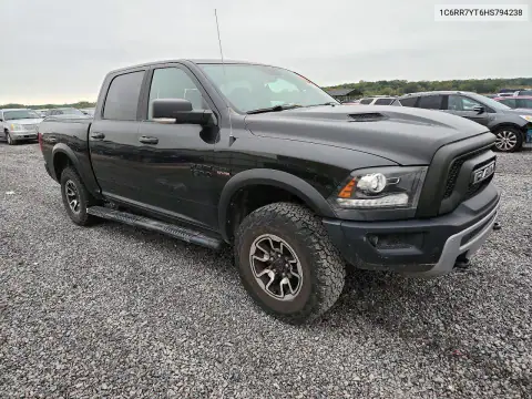 1C6RR7YT6HS794238 — 2017 RAM 1500, photo 4 from Copart, Normal wear
