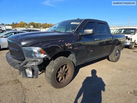3C6RR7KT7HG533149 — 2017 RAM 1500, Parte trasera, fotos antes de reparar