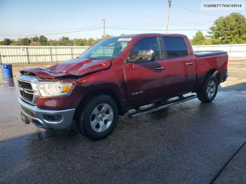 1C6RREFT7KN745918 — 2019 RAM 1500, Передняя часть, фото до ремонта
