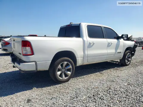 1C6SRFFT2KN546119 — 2019 RAM 1500, photo 3 from Copart, Front end