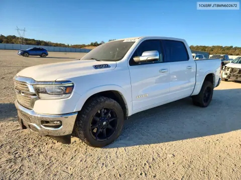 1C6SRFJT8MN602672 — 2021 RAM 1500, Parte delantera, fotos antes de reparar