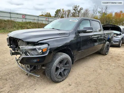 1C6SRFFT8MN615480 — 2021 RAM 1500, Передняя часть, фото до ремонта