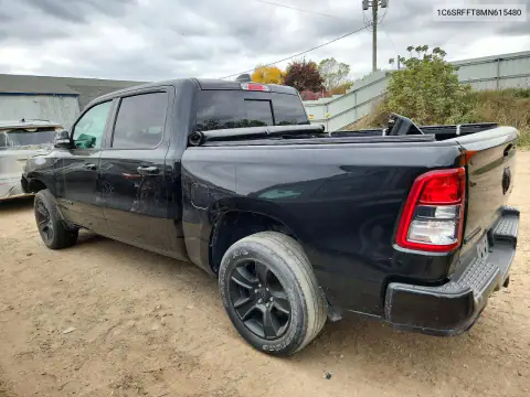 1C6SRFFT8MN615480 — 2021 RAM 1500, фото 2 с аукциона Copart, Передняя часть